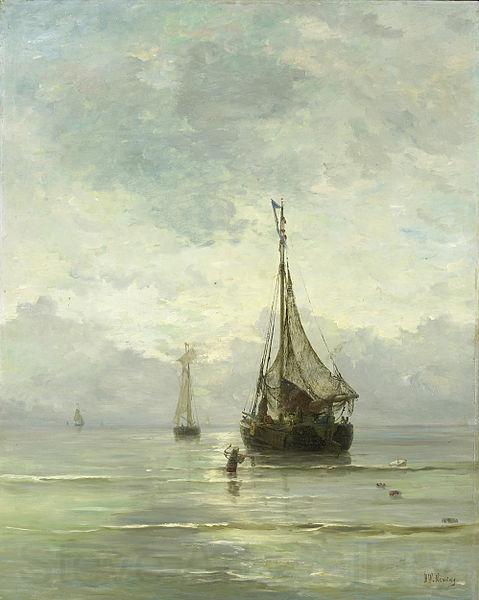 Hendrik Willem Mesdag Calm Sea Norge oil painting art